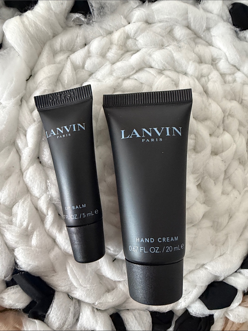 Lanvin Black Hand Cream & Lip Balm Duo (unisex)